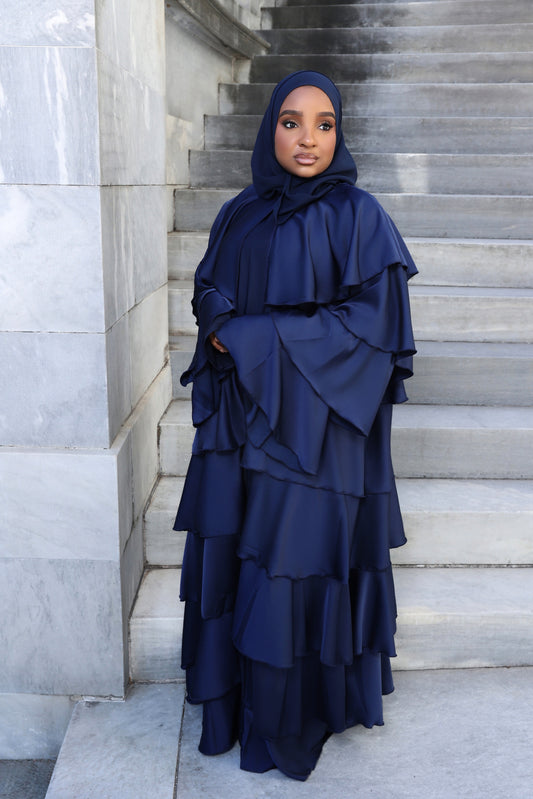 Nafisa Silk Ruffle Abaya image 1